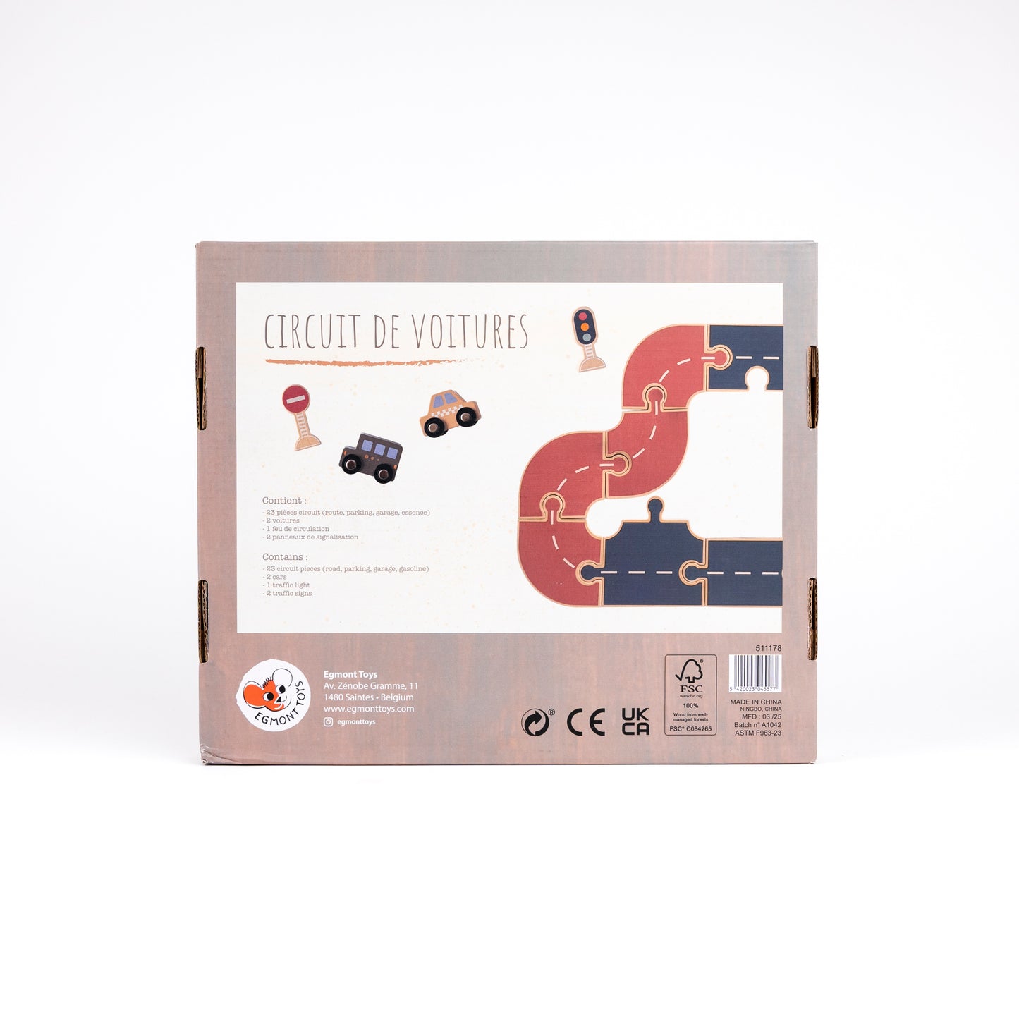 Jouet en bois - Circuit de voitures