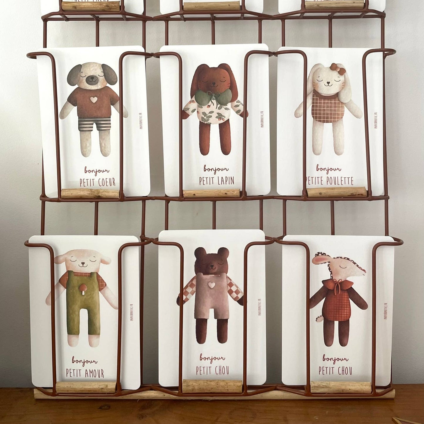 Carte naissance "Doudou Lapin marron"