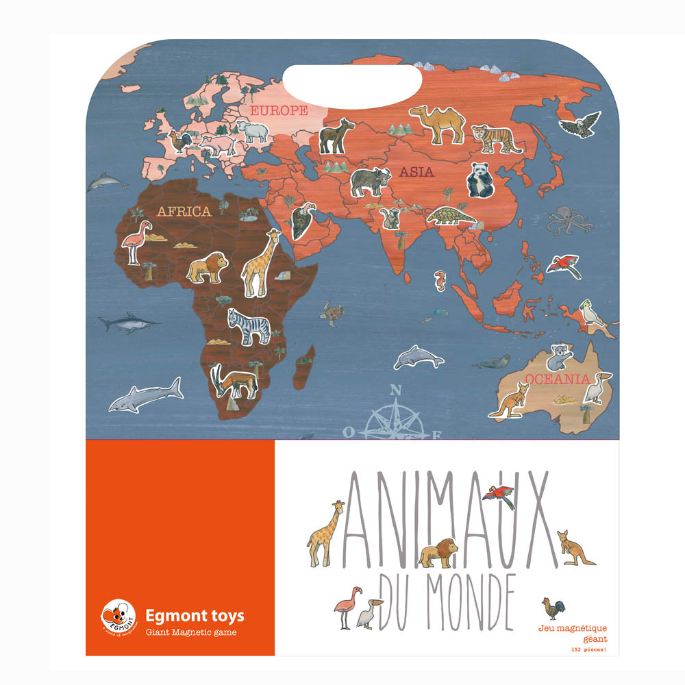 Jeu stickers magnétiques géant - Animaux du monde