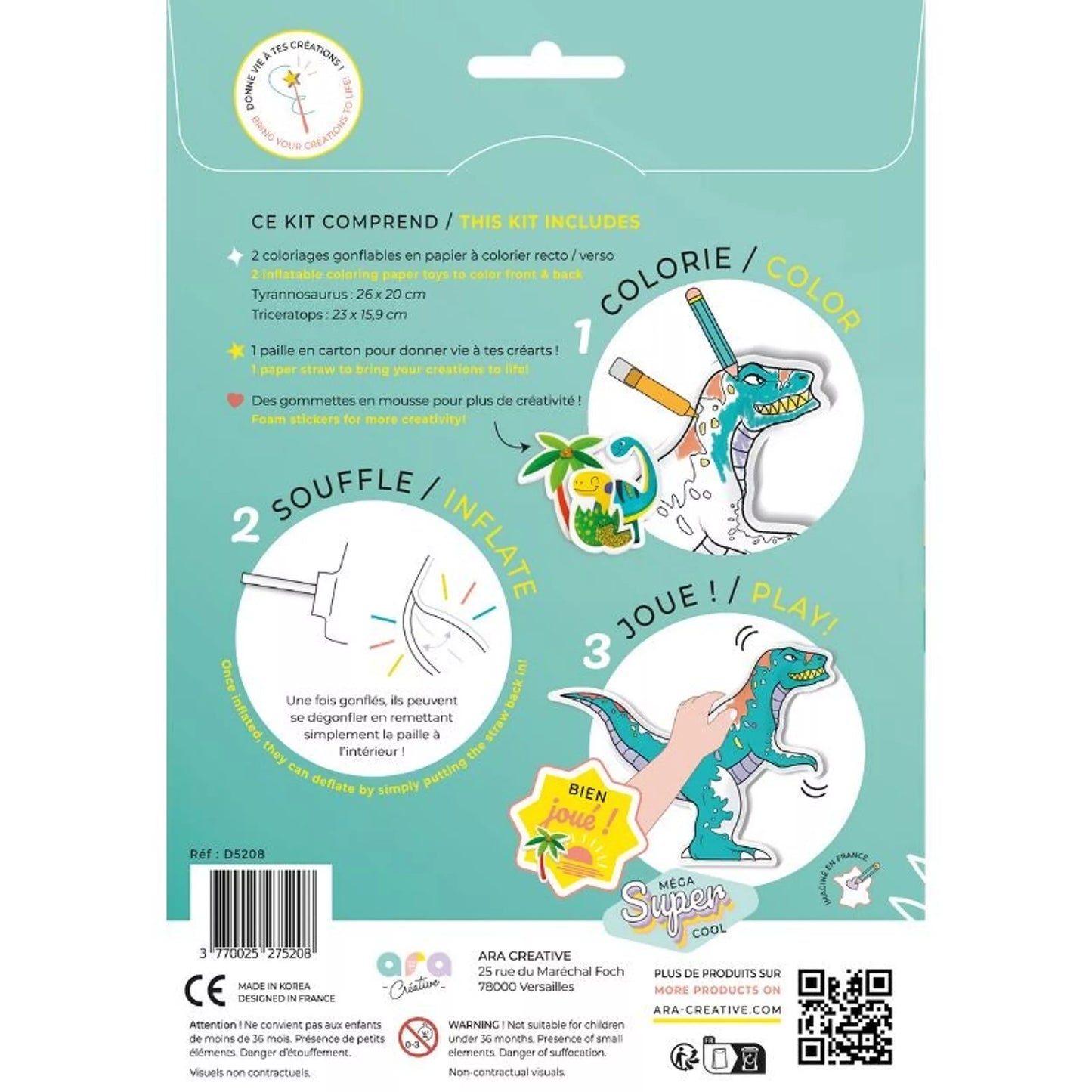 2 Coloriages Gonflables - Dinos