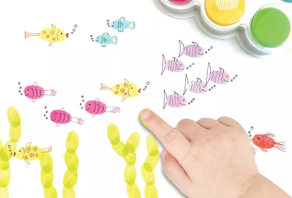 Peinture à doigt - 6 couleurs