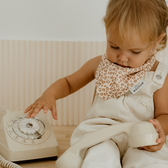 Bavoir/bandana - Léopard Beige