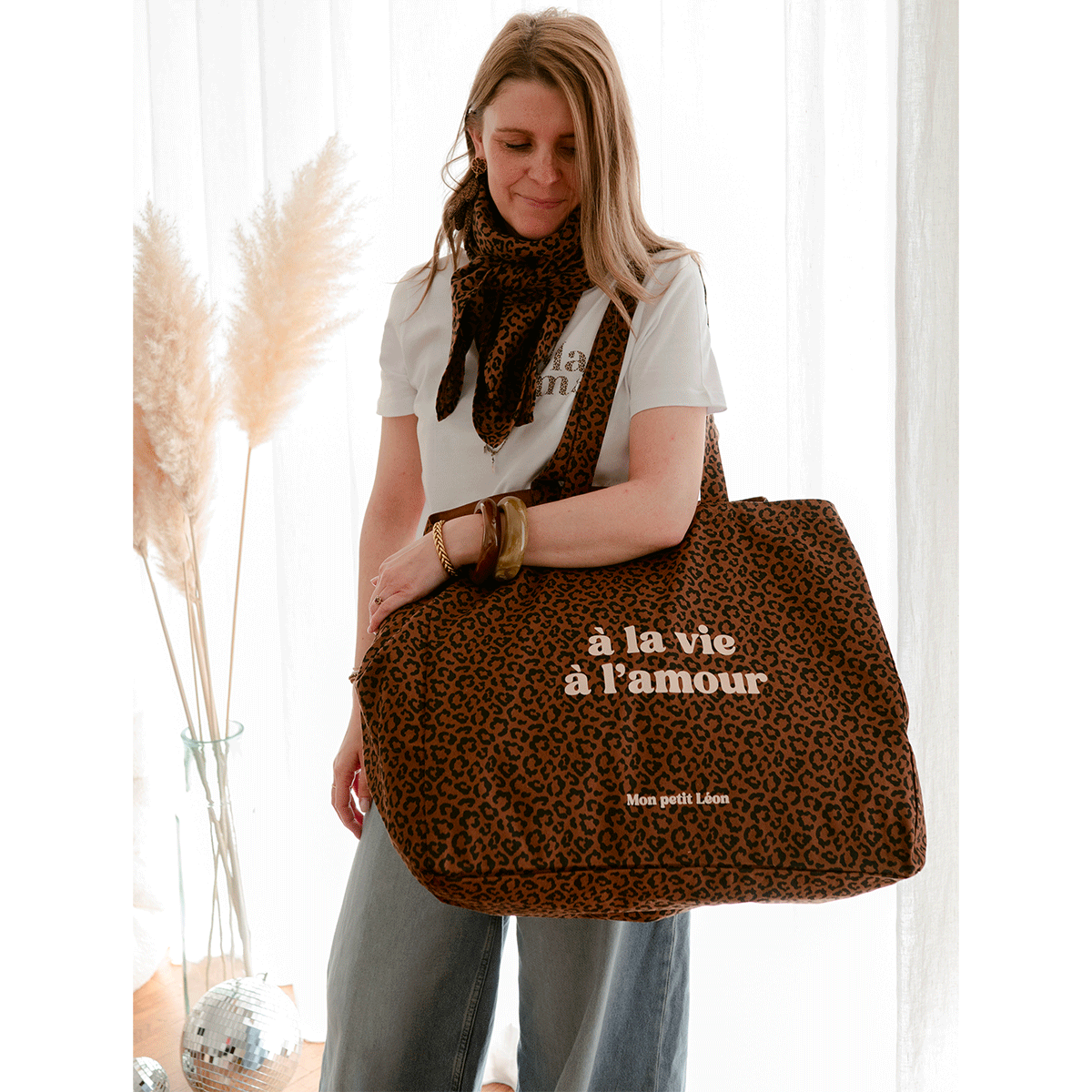 Cabas A LA VIE A L'AMOUR - Léopard