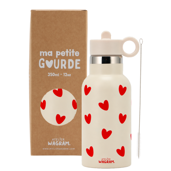 Gourde 350ml - Blanc/Rouge