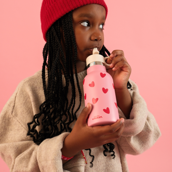 Gourde 350ml - Cœurs Rouge