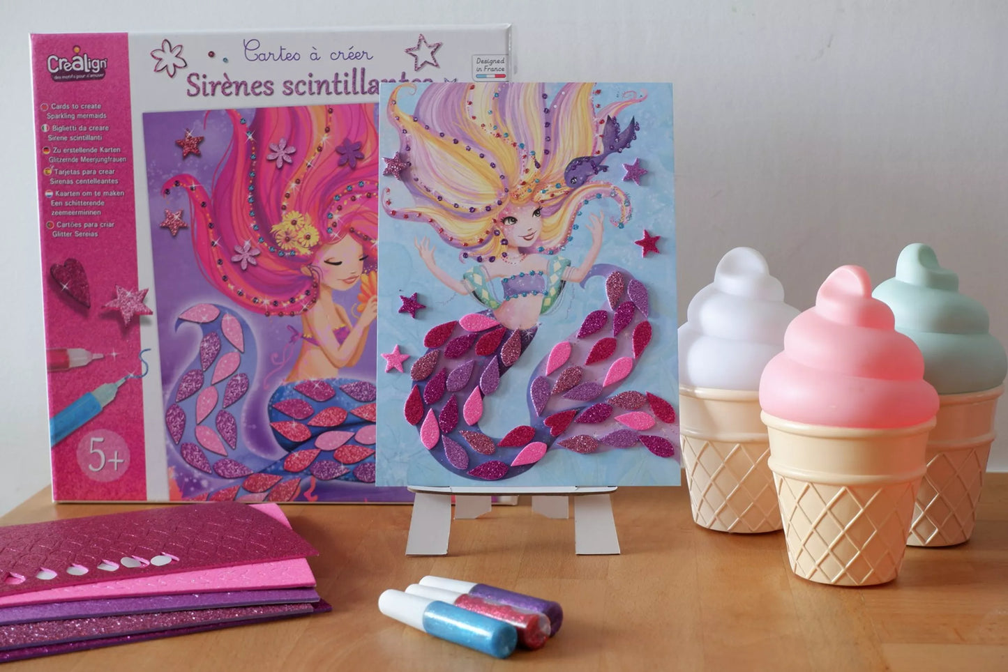 Cartes à créer - Sirènes scintillantes