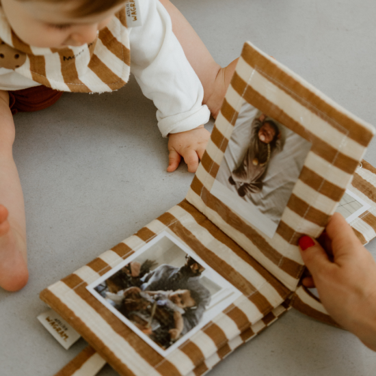 Album photo tissu - Rayures Larges