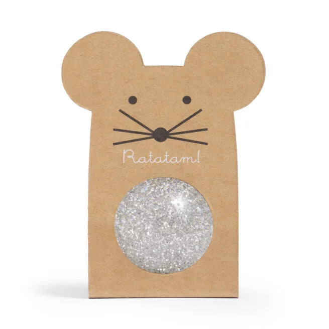 Balle rebondissante - Paillettes Argent