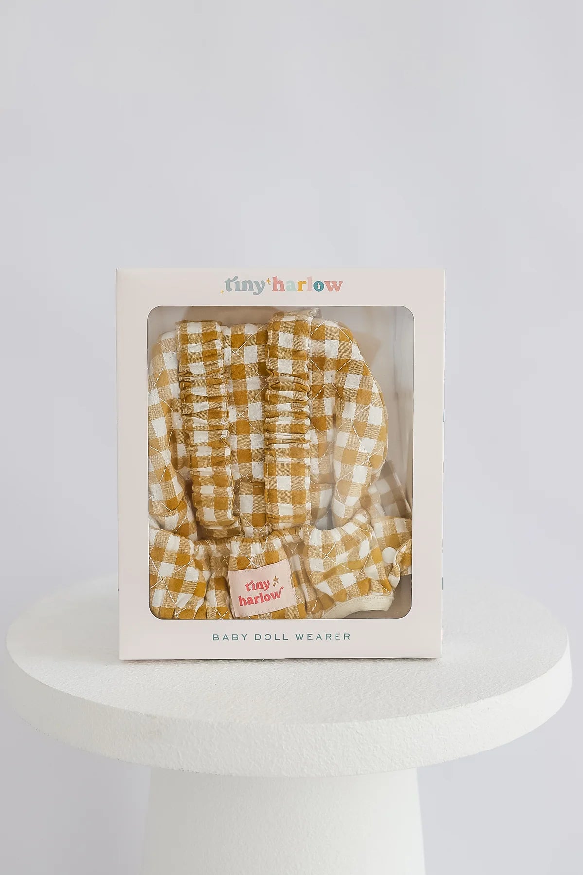 Porte-bébé pour poupée - Vichy Marron