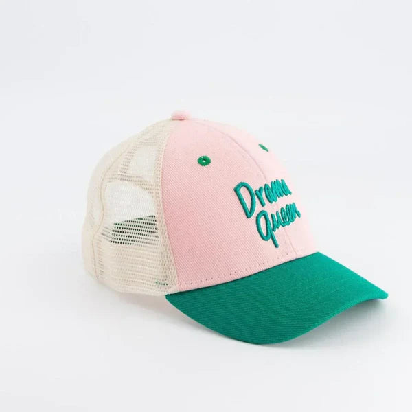 Casquette 3/6 ans "DRAMA QUEEN" - Rose/Vert