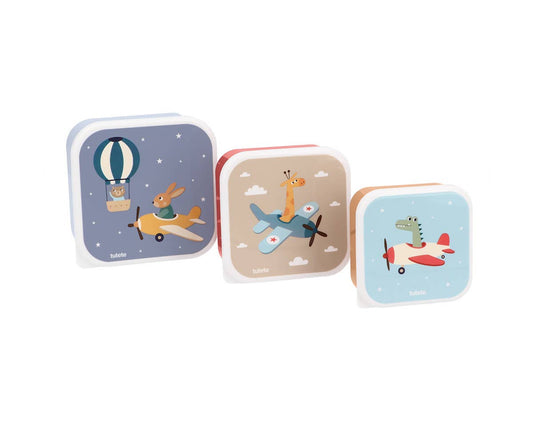 3 Boîtes repas - Avions
