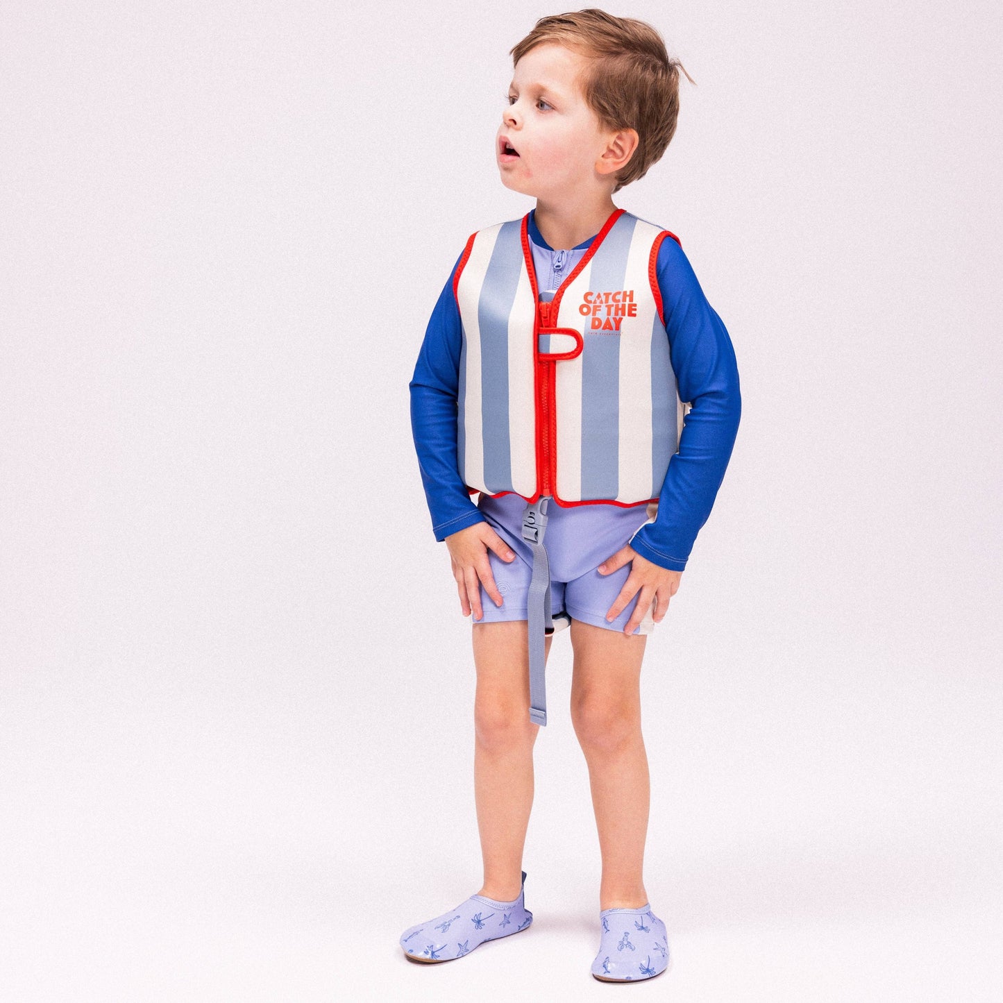 Gilet de natation - Homard Rouge/Bleu - 2/3 ans