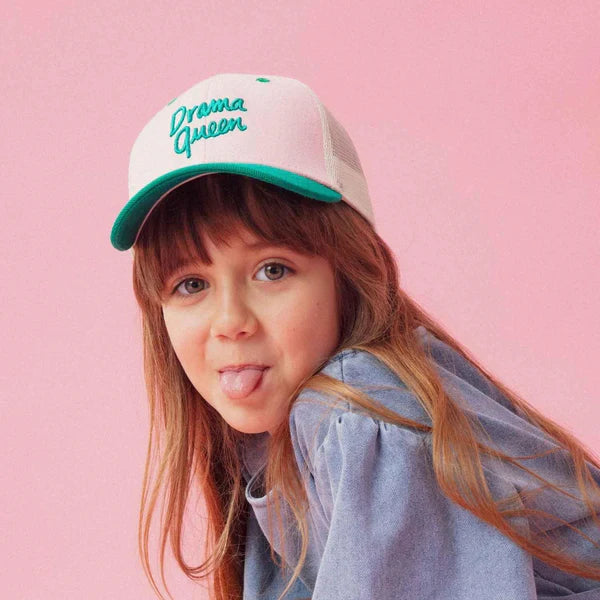 Casquette 3/6 ans "DRAMA QUEEN" - Rose/Vert