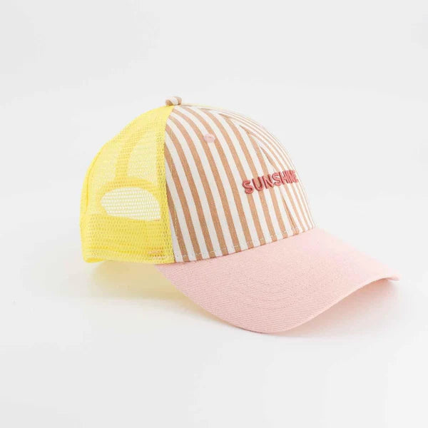 Casquette 3/6 ans "SUNSHINE" - Rose/Jaune