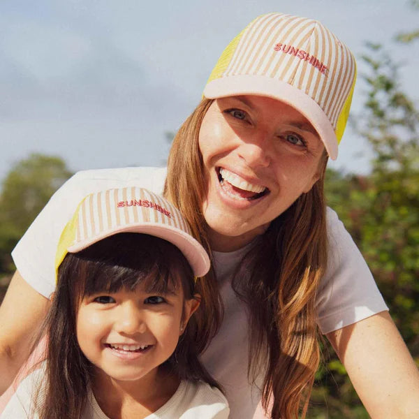 Casquette 3/6 ans "SUNSHINE" - Rose/Jaune