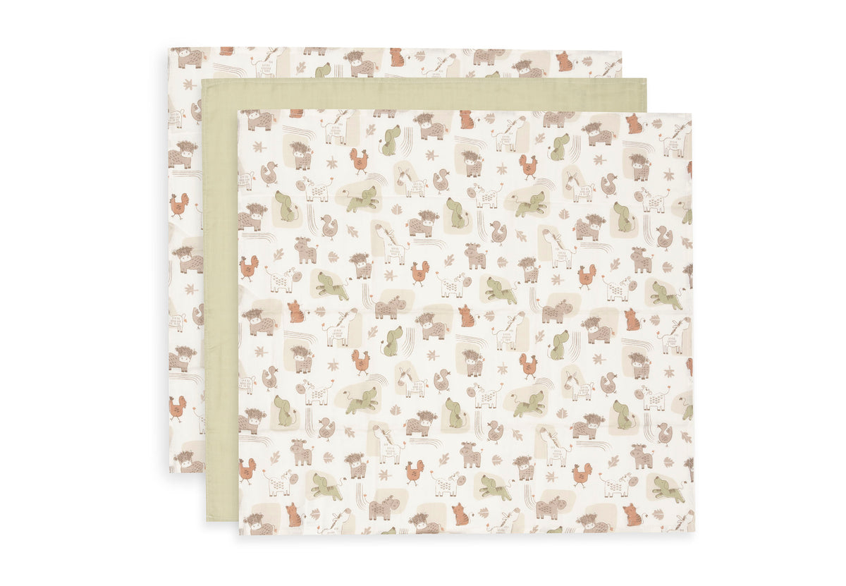 Lot de 3 langes - Barn Buddies