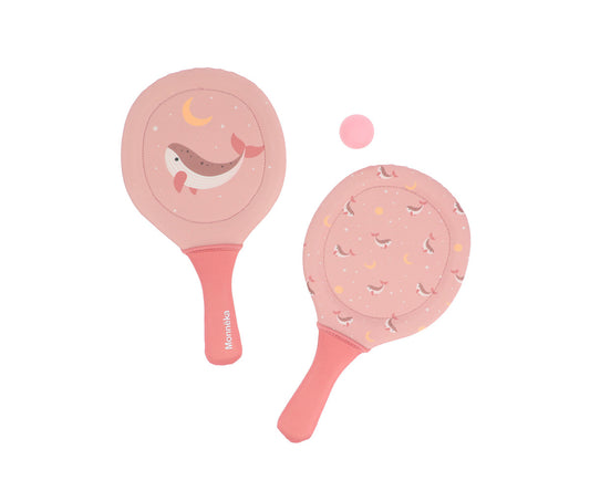 Raquettes de plage - Baleine Rose