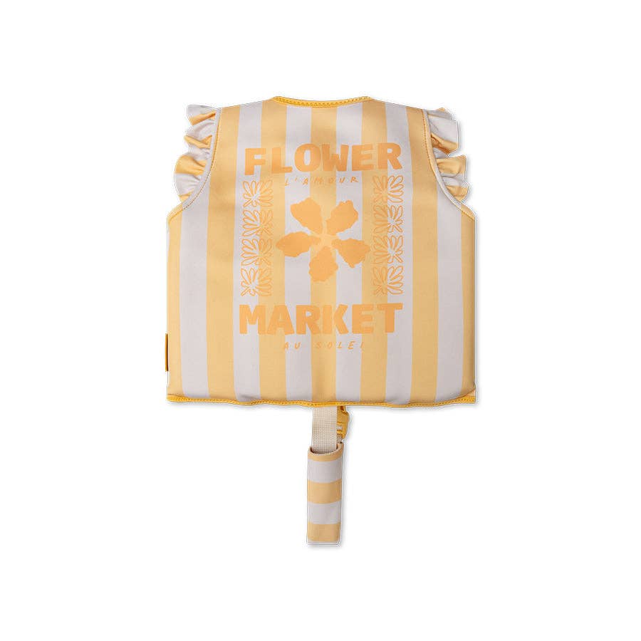 Gilet de natation - Fleurs Jaune - 2/3 ans