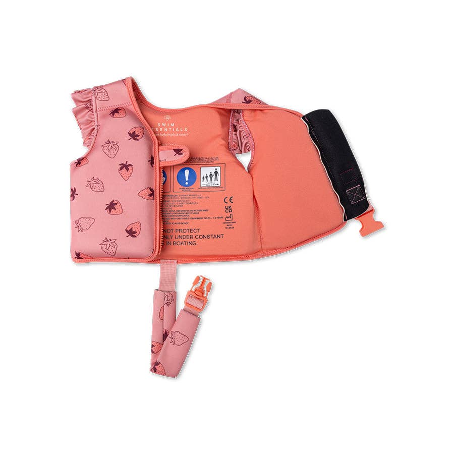 Gilet de natation - Fraises Rose - 1/2 ans