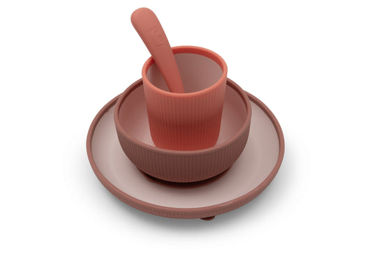 Coffret repas bébé - Silicone Blush