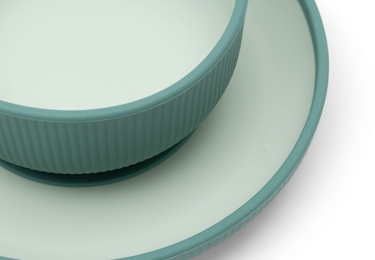 Coffret repas bébé - Silicone Jade