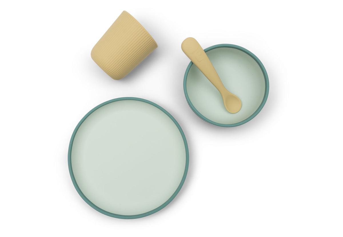 Coffret repas bébé - Silicone Jade