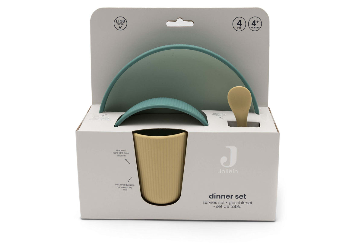 Coffret repas bébé - Silicone Jade