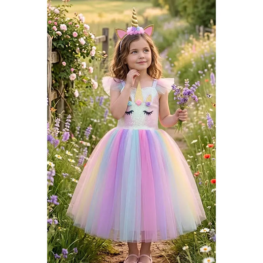 Déguisement - Robe licorne 3/4A
