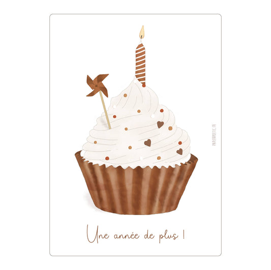 Carte anniversaire - Cupcake