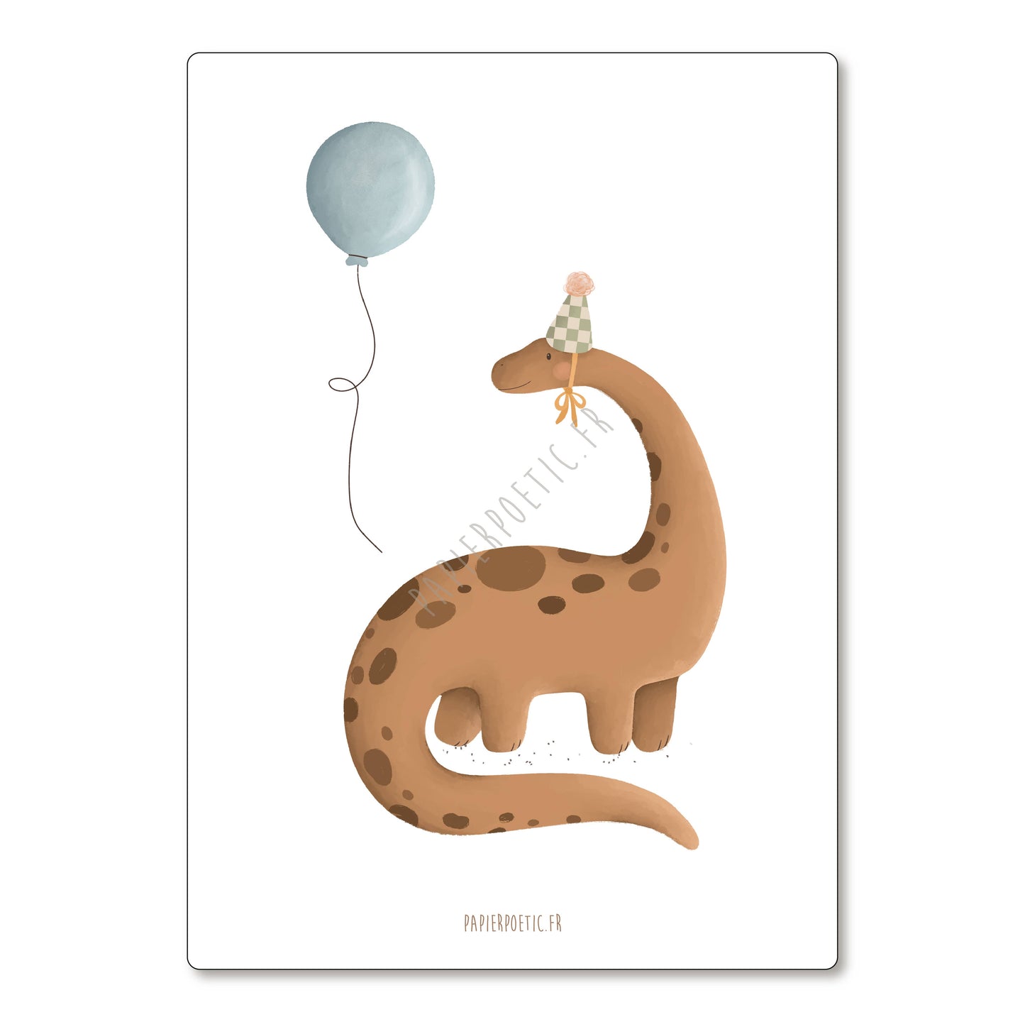 Carte Anniversaire - Dino en fête