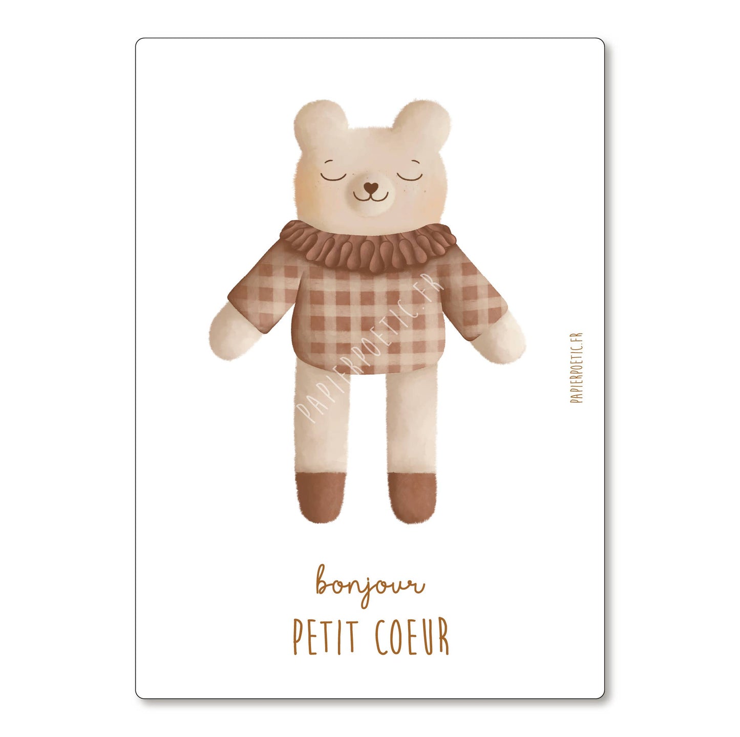 Carte naissance “Doudou Ours blanc"