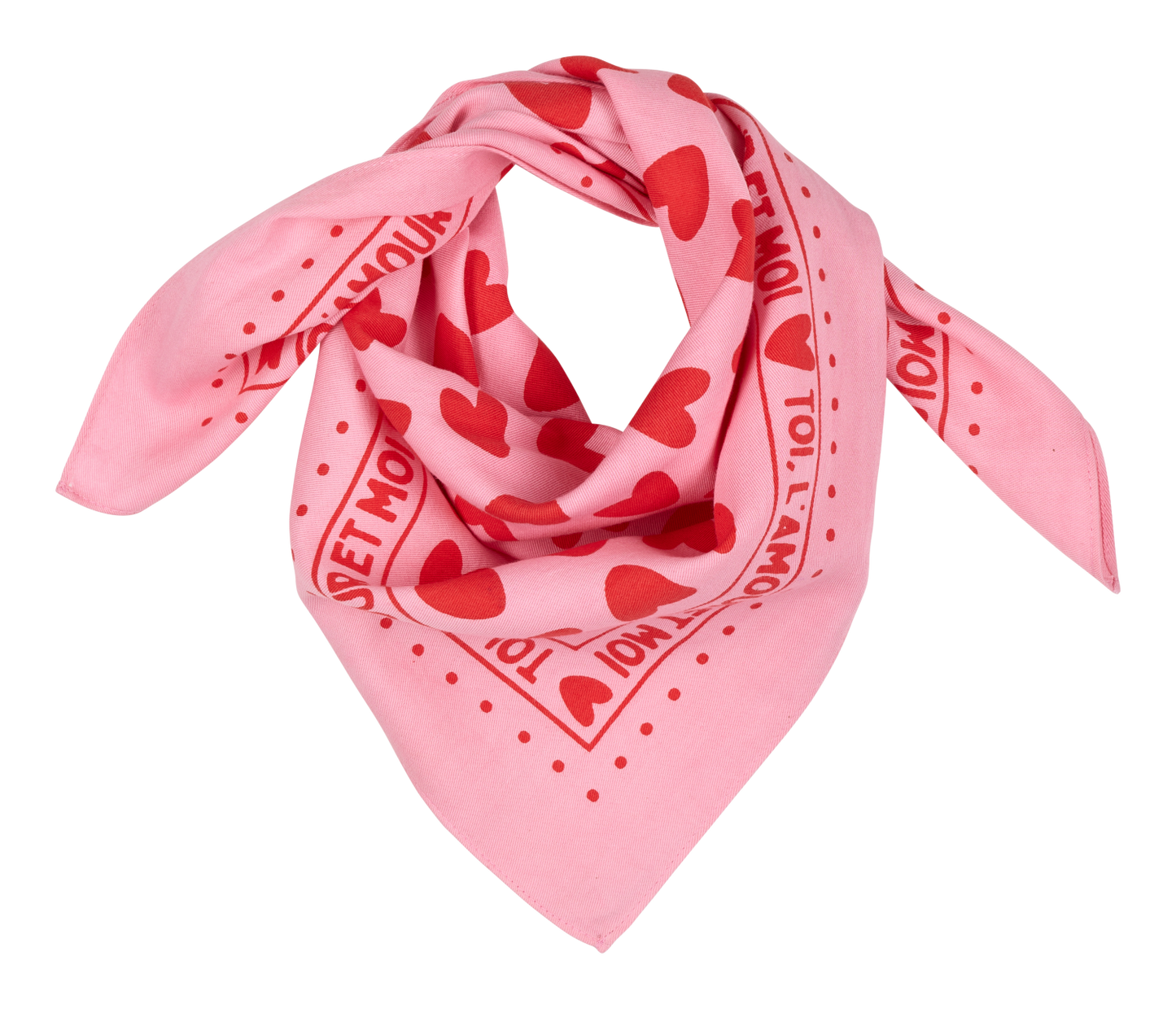 Foulard Amour - Rose/Rouge