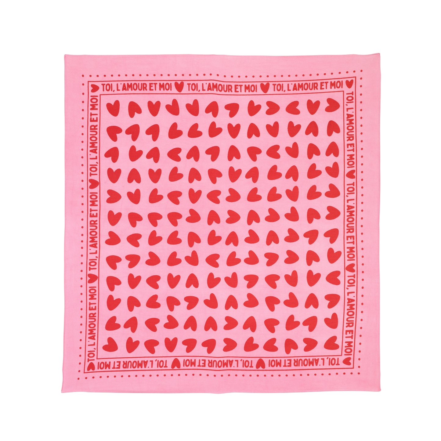 Foulard Amour - Rose/Rouge