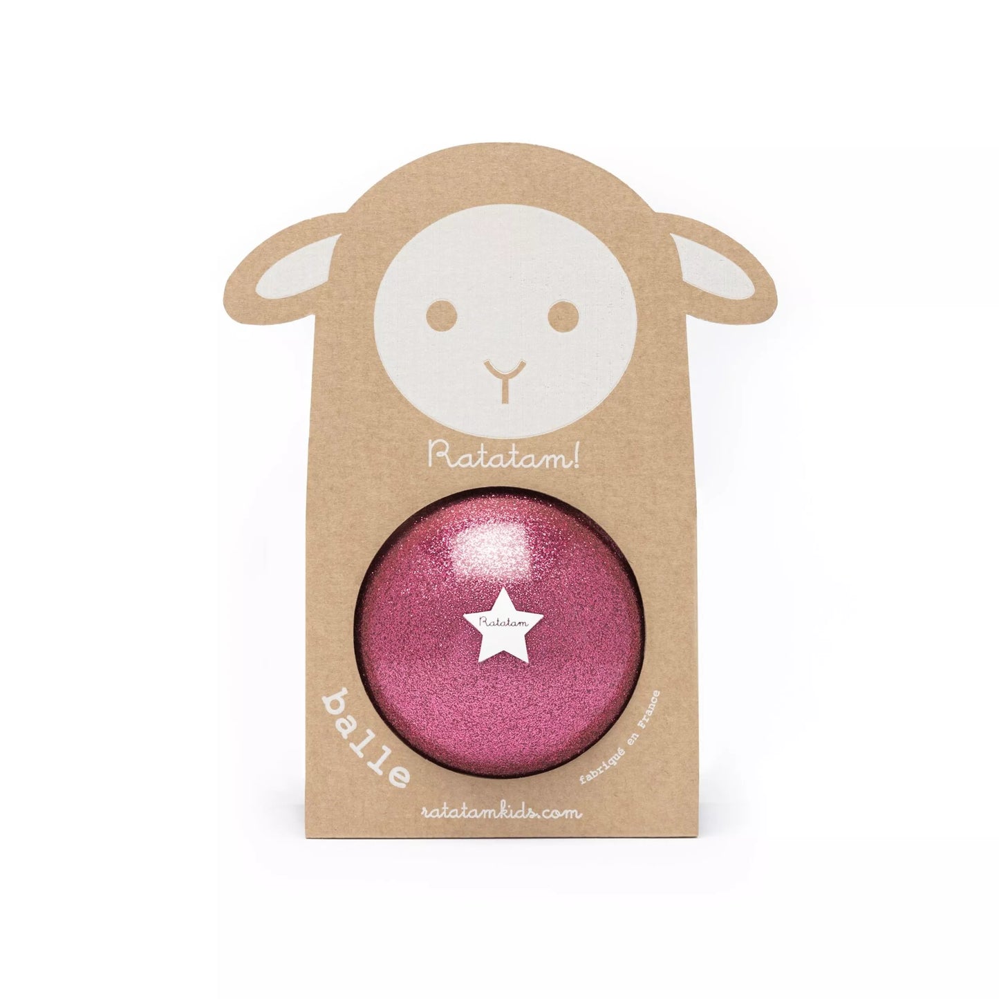 Ballon 10cm - Pailleté Bordeaux