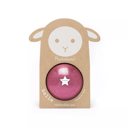 Ballon 10cm - Pailleté Bordeaux