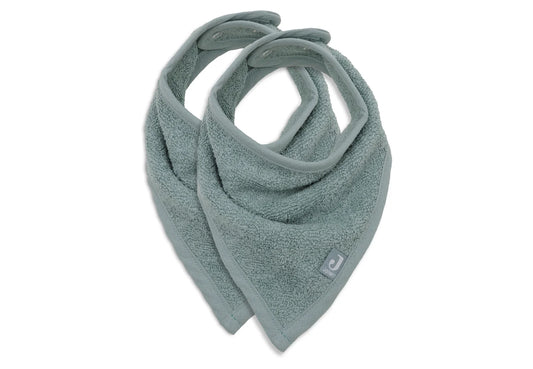 Lot de 2 bavoirs/bandanas - Céruléen