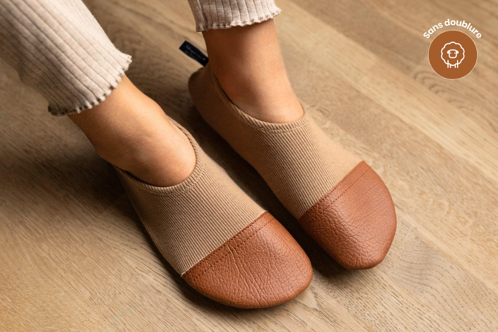 Chaussons jersey - Noisette