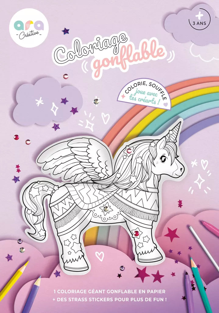 Coloriage Gonflable Géant - Licorne