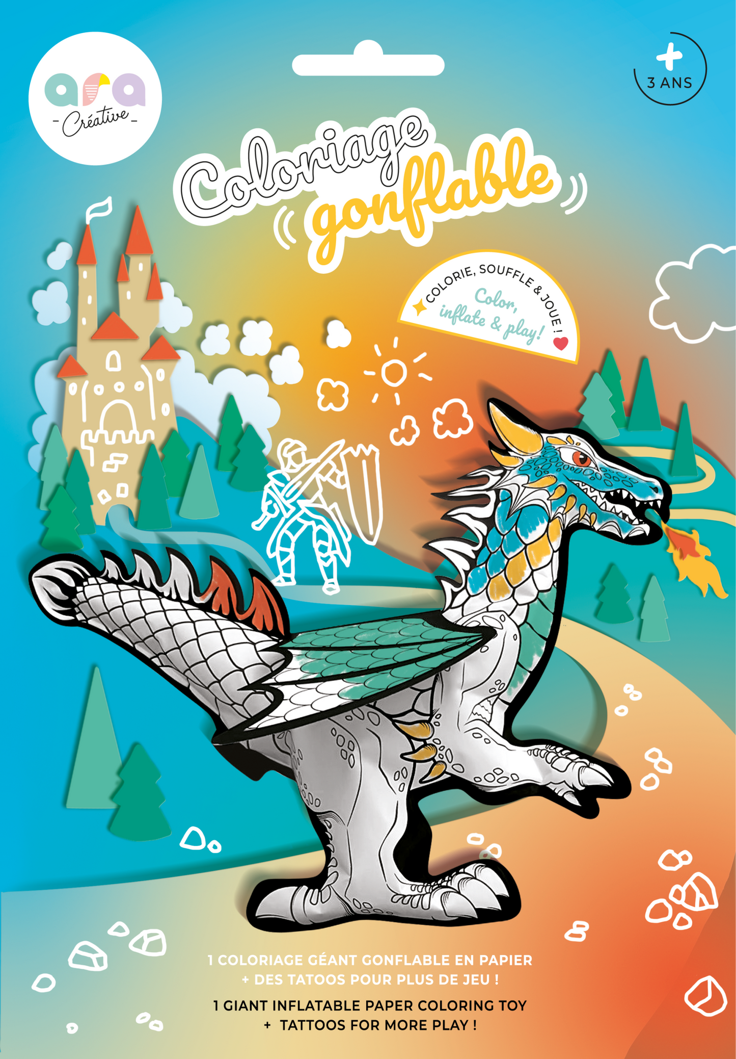 Coloriage Gonflable Géant - Dragon