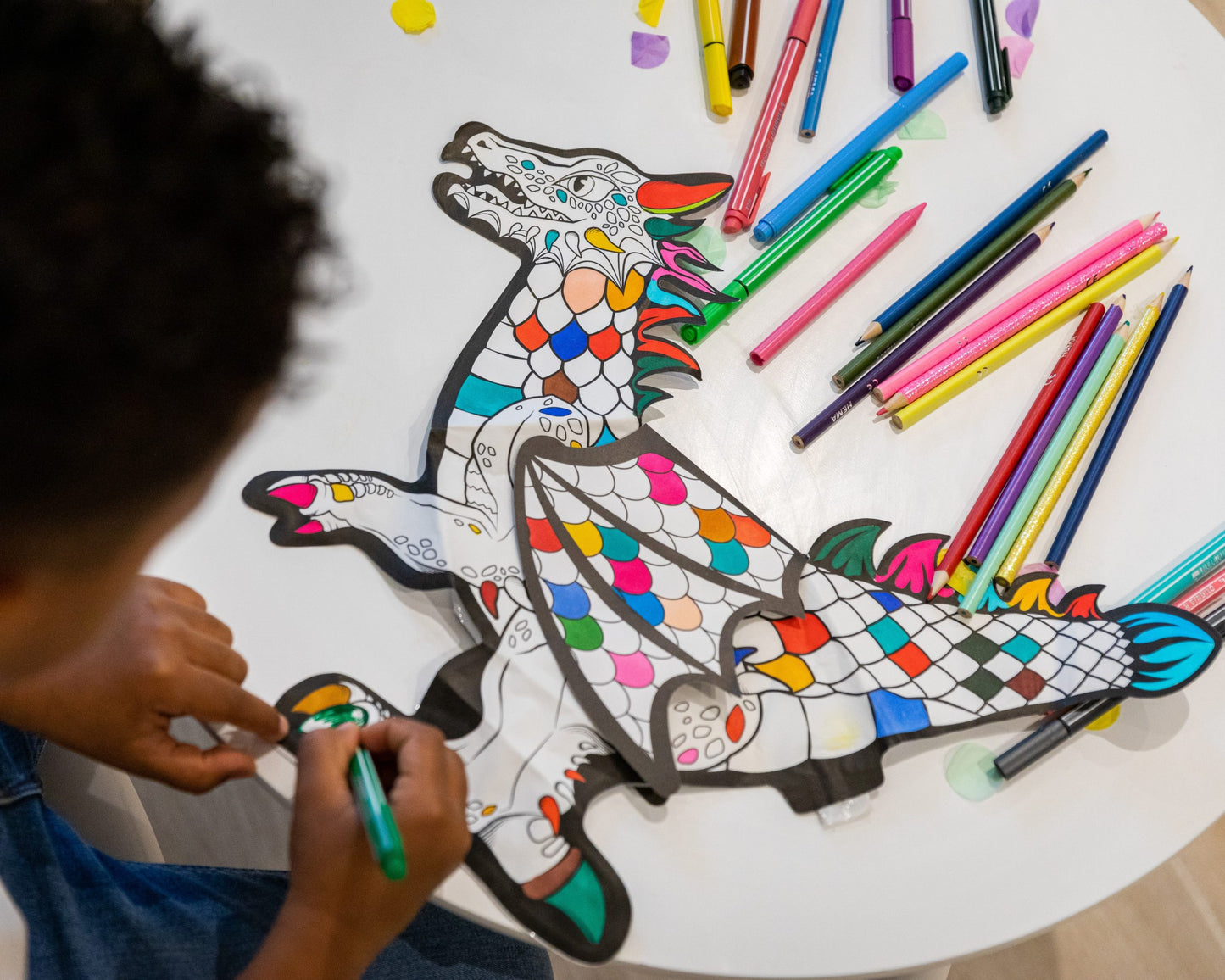 Coloriage Gonflable Géant - Dragon