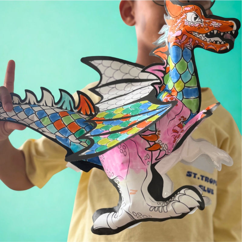 Coloriage Gonflable Géant - Dragon