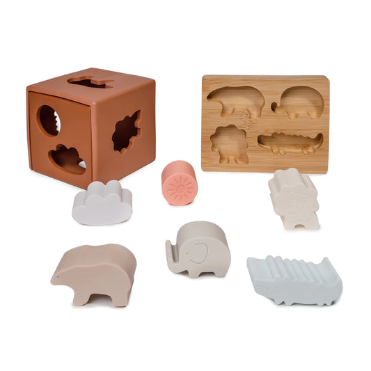 Cube de formes/Puzzle - Terracotta