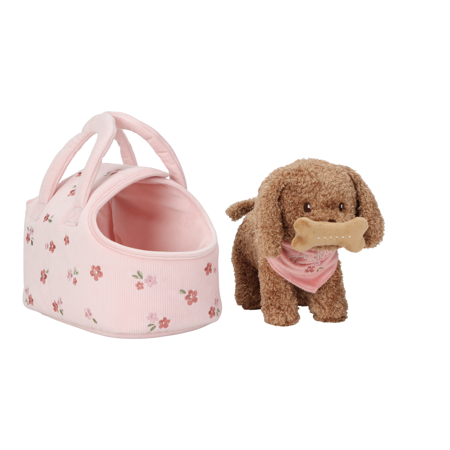 Peluche & sac de transport - Chien Jackie
