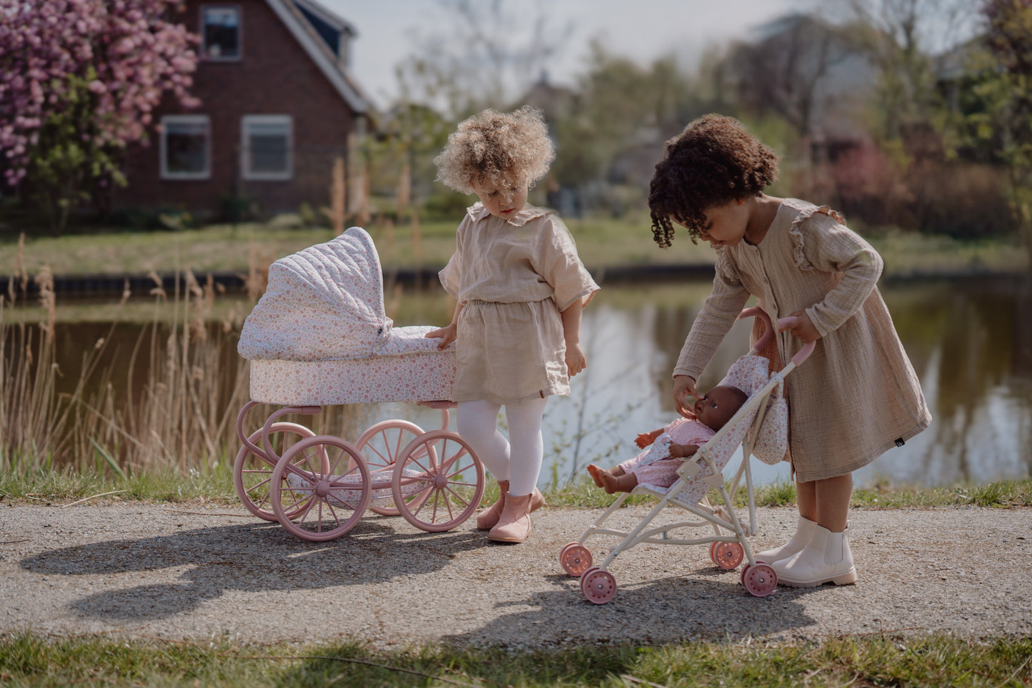 Poussette canne - Crème