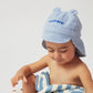 Chapeau bébé "SUPER BABY" - Bleu/Blanc
