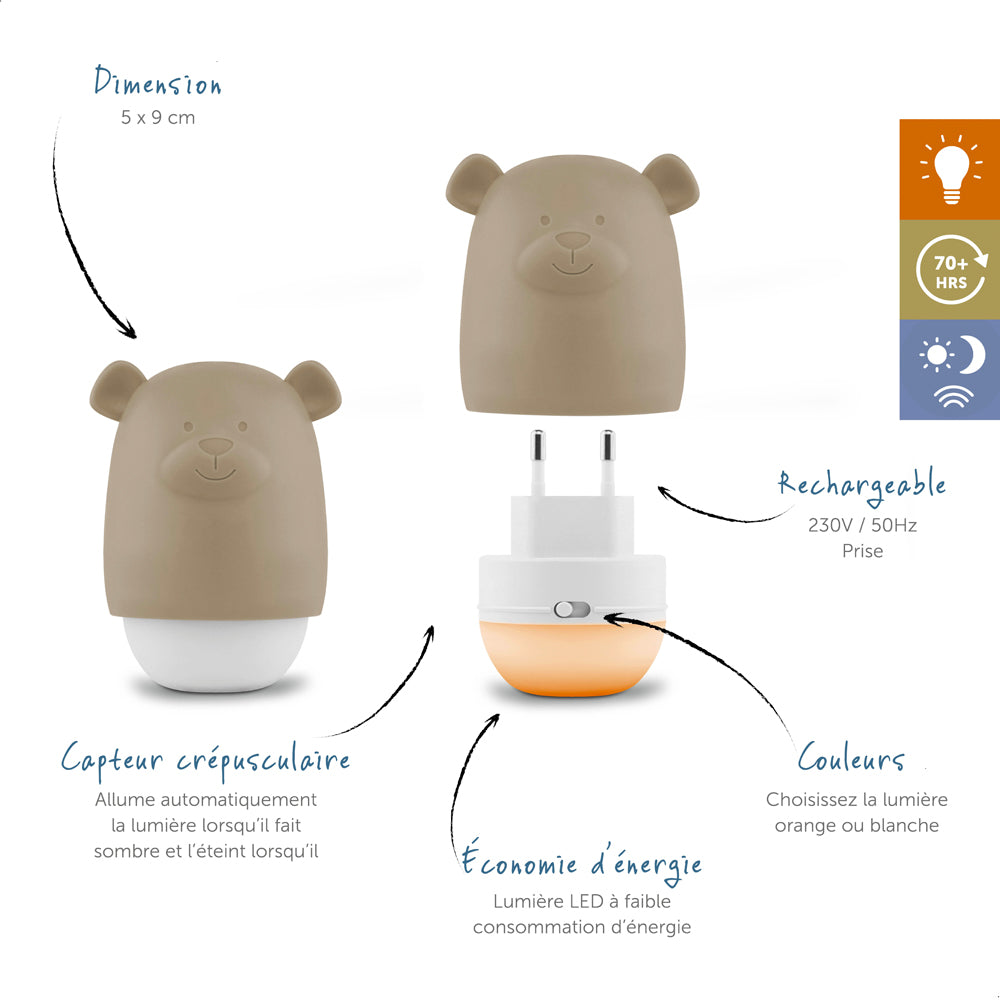 Veilleuse Benny - Taupe