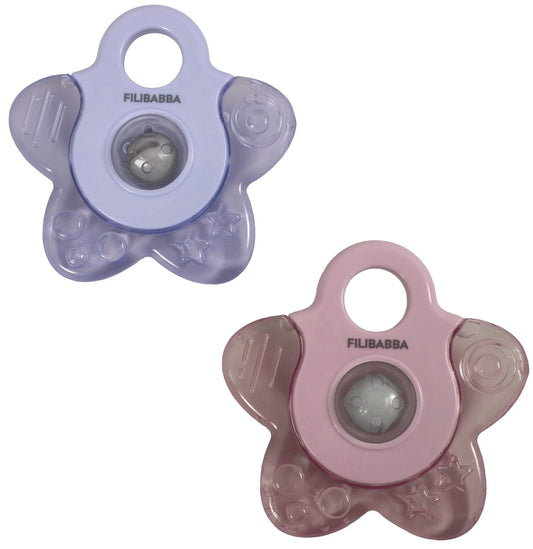 Lot de 2 anneaux de dentition Froid - Rose/Lilas