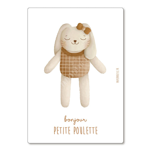 Carte naissance "Doudou Lapinette"