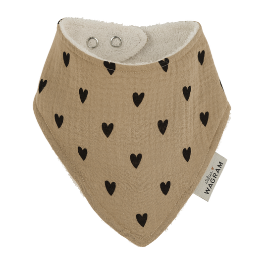 Bavoir/bandana - Cœurs Camel