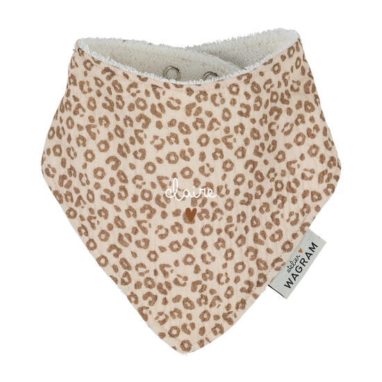 Bavoir/bandana - Léopard Beige